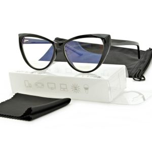 Okulary damskie do komputera kocie z filtrem BLUE Light zerówki 25106