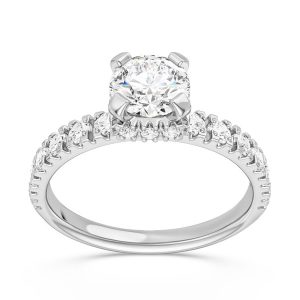 Pierścionek z białego złota z diamentami CP-63B-D