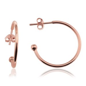 Kolczyki koła Edvige - rose gold - 2,5 cm