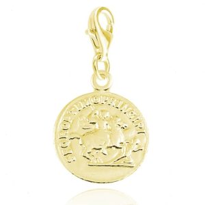 Charms moneta Antique - 24k złocenie