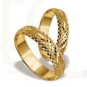 Obrączki ślubne z żółtego złota (para) ST-19Z