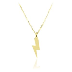 Naszyjnik błyskawica srebro pr. 925 - 24k złocenie