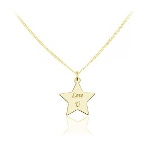 Naszyjnik Gwiazdka - grawer gratis! 24k złocenie