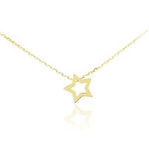 Srebrny naszyjnik Gwiazdka -24k złocenie