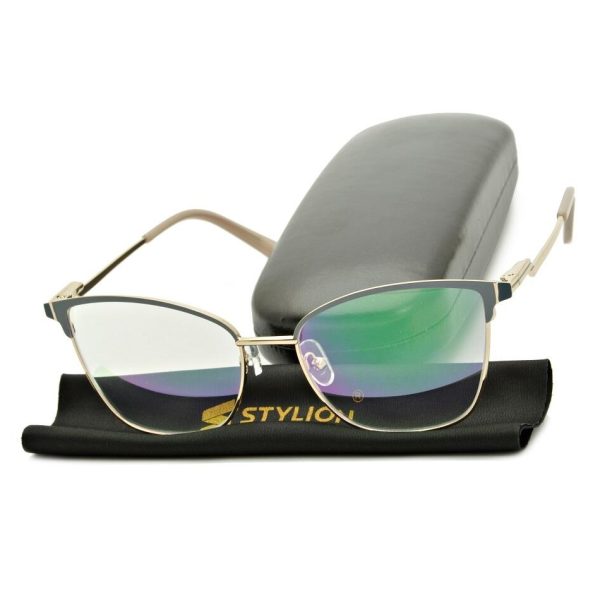 Plusy +4.50 damskie okulary do czytania korekcyjne z antyrefleksem ST325AR