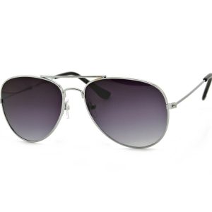 Juniorskie Okulary Aviator srebrno-fioletowe Pilotki przeciwsłoneczne STPJ-10A