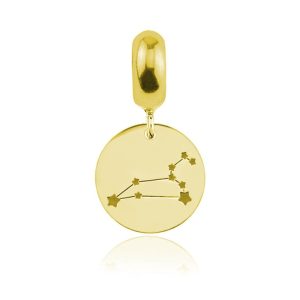 Charms Znaki Zodiaku - mały - Beads - grawer - 24k złocenie