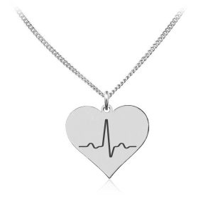 Srebrny naszyjnik Linia Życia w Sercu - grawer!