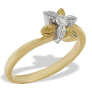 Pierścionek złoty z brylantem GP-5013ZB - odtworzenie