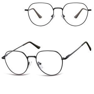 Okulary zerówki lenonki oprawki korekcyjne medium M294D czarne