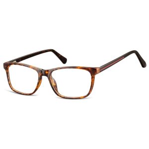 Okulary zerówki acetatowe oprawki korekcyjne prostokątne AC399B panterka/szylkret