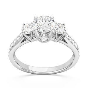 Pierścionek z białego złota z brylantami CP-31B-G/Si1-F/VS