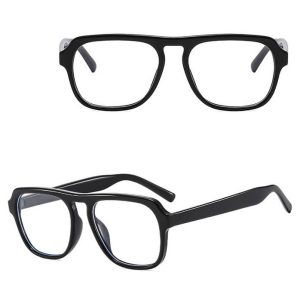 Okulary zerówki do komputera z filtrem BLUE LIGHT pilotki STL38C czarne + akcesoria