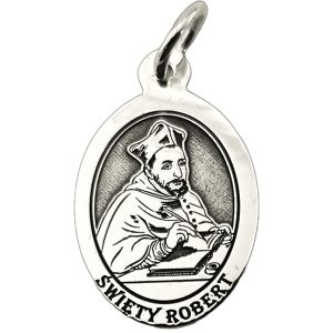 Medalik srebrny z wizerunkiem Św. Roberta Bellamina