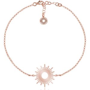 Srebrna bransoletka Somer - Słońce - rose gold