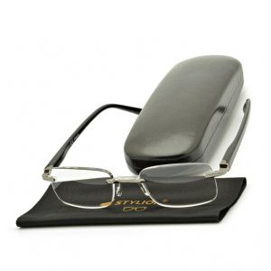 Plusy +1.00 okulary bezramkowe do czytania korekcyjne ST323X czarne