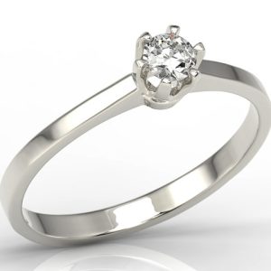 Pierścionek zaręczynowy z białego złota z diamentem AP-1720B