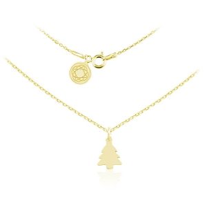 Naszyjnik Choinka - 24k złocenie