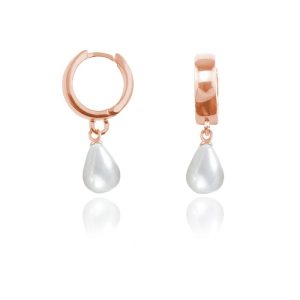 Kolczyki Madison - perła naturalna - rose gold