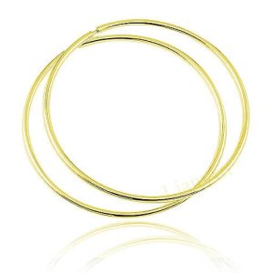 Kolczyki koła - 45mm - 24k złocenie