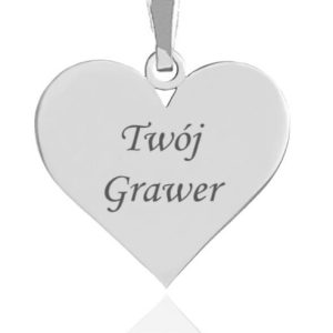 Srebrny wisiorek Serduszko - Grawer