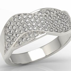 Pierścionek z białego złota z brylantami model AP-7937B