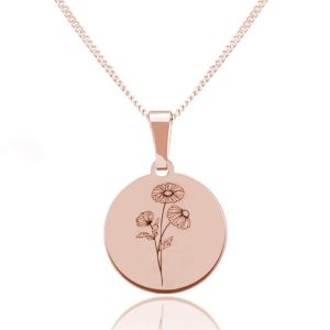 Kwiaty Polskie - Naszyjnik z Rumiankiem - rose gold