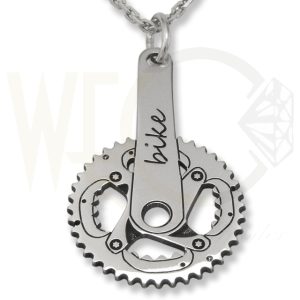 Wisiorek srebrny Korba Rower-1 z łąńcuszkiem ankra.