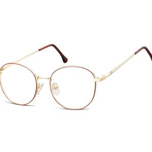 Okulary zerówki korekcyjne Lenonki 900C złoto-czerwone