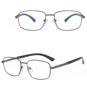 Metalowe okulary zerówki z filtrem Blue Light do komputera 25154D Grafitowe + akcesoria