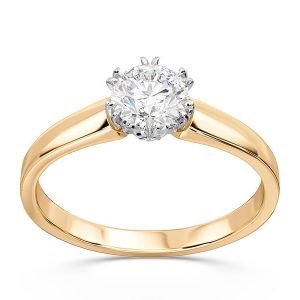 Pierścionek ze złota z brylantem 0,60ct F/VVS1, BP-2160ZB