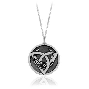 Srebrny naszyjnik Muireann - węzeł i księżyc