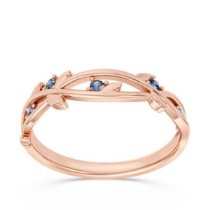 Pierścionek z różowego złota z topazami London Blue CP-61P