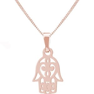 Naszyjnik Ręka Fatimy - Hamsa - rose gold