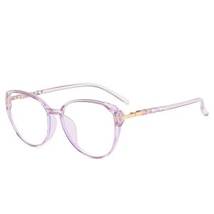 Okulary do komputera owalne damskie z filtrem BLUE Light zerówki 2572-3