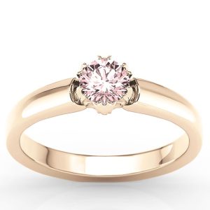 Pierścionek z różowego złota z morganitem BP-2140P