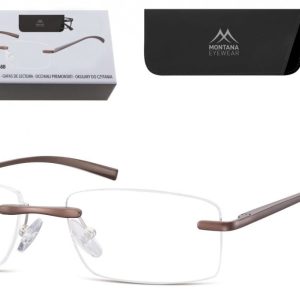 Patentki Bezramkowe Asferyczne Okulary aluminiowe do Czytania Montana MR68B moc: +2