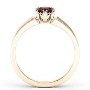 Pierścionek zaręczynowy z różowego złota z rubinem BP-2130P