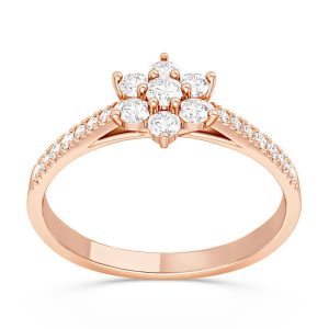 Pierścionek markiza z różowego złota z diamentami CP-64P-D