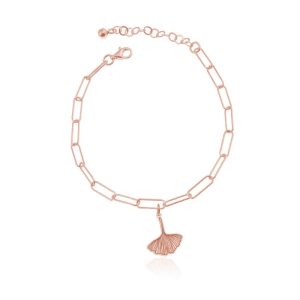 Bransoletka łańcuszkowa z Miłorzębem - rose gold