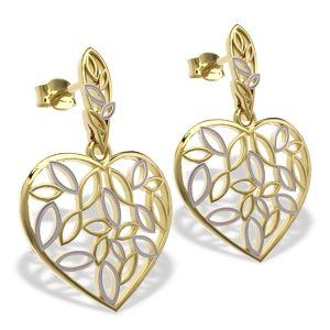 Kolczyki wiszące na sztyfcie ze złota LPK-31Z-R