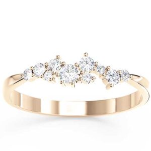 Pierścionek z różowego złota z brylantami BP-95P