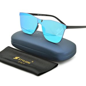 Niebieskie Okulary przeciwsłoneczne Pełne Lustro UV400 STR-1663