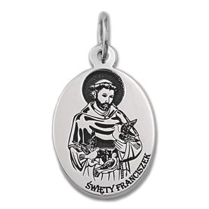 Medalik srebrny z wizerunkiem sw. Franciszka MED-FRAN-01