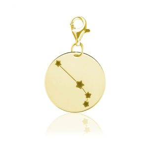 Charms Znaki Zodiaku - 24k złocenie - grawer gratis!