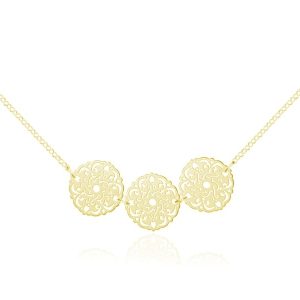 Naszyjnik Rozety Sophie - 24k złocenie