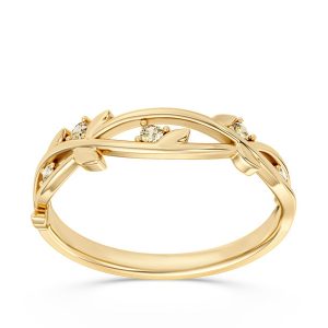 Pierścionek z żółtego złota z cytrynami CP-61Z