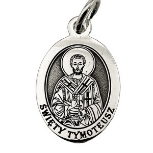 Medalik srebrny z wizerunkiem Św. Tymoteusza