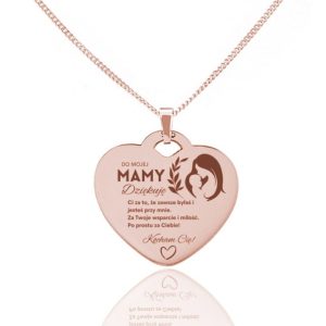 Naszyjnik Serce Ardena I - dla Mamy - rose gold