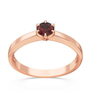 Pierścionek zaręczynowy z różowego złota z granatem CP-2420P